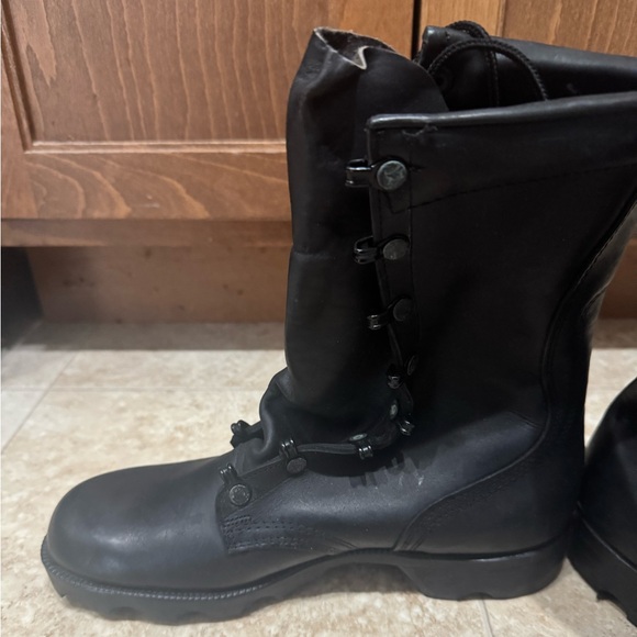 Ro-Search Mens Vintage Black Leather Army Combat Boots Sz 6